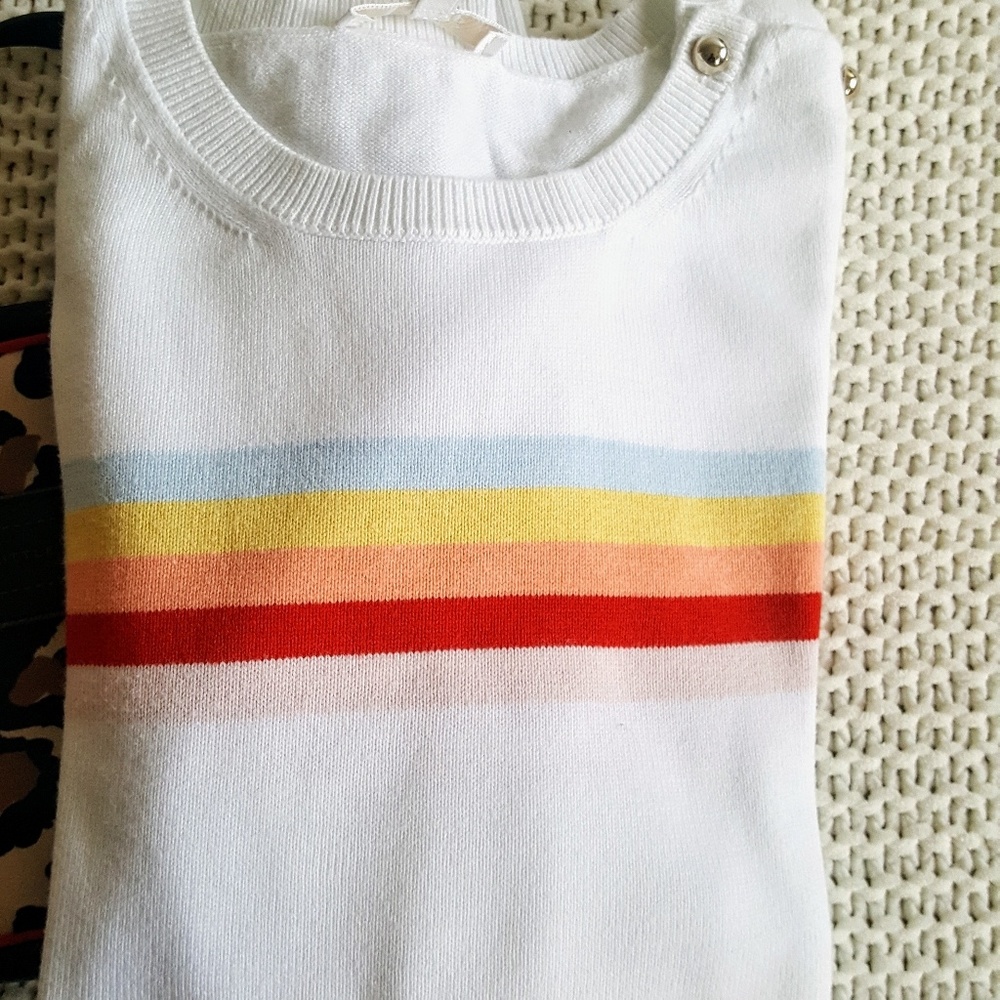 Chloe Mini Me Sweater Rainbow Stripes Size 12 - Picture 7 of 8